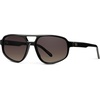 image:imageWearMe Pro WMP Eyewear  Womens Retro Double Bridge Aviator Sunglasses Polarized Lenses Lightweight Full UV ProtectionGloss Black  Smoke Gradient Lens