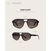 image:imageWearMe Pro WMP Eyewear  Womens Retro Double Bridge Aviator Sunglasses Polarized Lenses Lightweight Full UV ProtectionGloss Black  Smoke Gradient Lens