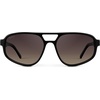 image:imageWearMe Pro WMP Eyewear  Womens Retro Double Bridge Aviator Sunglasses Polarized Lenses Lightweight Full UV ProtectionGloss Black  Smoke Gradient Lens