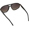 image:imageWearMe Pro WMP Eyewear  Womens Retro Double Bridge Aviator Sunglasses Polarized Lenses Lightweight Full UV ProtectionGloss Black  Smoke Gradient Lens
