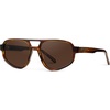 image:imageWearMe Pro WMP Eyewear  Womens Retro Double Bridge Aviator Sunglasses Polarized Lenses Lightweight Full UV ProtectionGolden Brown Grain  Brown Lens