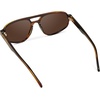 image:imageWearMe Pro WMP Eyewear  Womens Retro Double Bridge Aviator Sunglasses Polarized Lenses Lightweight Full UV ProtectionGolden Brown Grain  Brown Lens