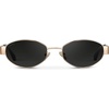 image:imageWearMe Pro WMP Eyewear  Womens Retro Oval Sunglasses Trendy Small Frame 90s Inspired FashionGold Frame  Black Lens