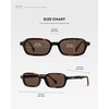 image:imageWearMe Pro WMP Eyewear  Womens Slim Rectangular Sunglasses 90s Compact Frame AntiReflective Lenses Minimal StyleBrown Tortoise  Brown Lens
