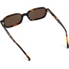 image:imageWearMe Pro WMP Eyewear  Womens Slim Rectangular Sunglasses 90s Compact Frame AntiReflective Lenses Minimal StyleBrown Tortoise  Brown Lens