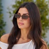 image:imageWearMe Pro WMP Eyewear  Womens Slim Rectangular Sunglasses 90s Compact Frame AntiReflective Lenses Minimal StyleCocoa Brown  Brown Lens