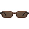 image:imageWearMe Pro WMP Eyewear  Womens Slim Rectangular Sunglasses 90s Compact Frame AntiReflective Lenses Minimal StyleCocoa Brown  Brown Lens