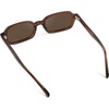 image:imageWearMe Pro WMP Eyewear  Womens Slim Rectangular Sunglasses 90s Compact Frame AntiReflective Lenses Minimal StyleCocoa Brown  Brown Lens