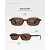 image:imageWearMe Pro WMP Eyewear  Womens Slim Rectangular Sunglasses 90s Compact Frame AntiReflective Lenses Minimal StyleCocoa Brown  Brown Lens