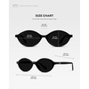 image:imageWearMe Pro WMP Eyewear  Womens Trendy Oval Sunglasses Small Retro Frame 90s Y2K Style Perfect for Everyday WearBlack  Triple Black Lens