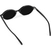 image:imageWearMe Pro WMP Eyewear  Womens Trendy Oval Sunglasses Small Retro Frame 90s Y2K Style Perfect for Everyday WearBlack  Triple Black Lens
