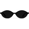 image:imageWearMe Pro WMP Eyewear  Womens Trendy Oval Sunglasses Small Retro Frame 90s Y2K Style Perfect for Everyday WearBlack  Triple Black Lens