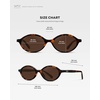 image:imageWearMe Pro WMP Eyewear  Womens Trendy Oval Sunglasses Small Retro Frame 90s Y2K Style Perfect for Everyday WearBrown Tortoise  Dark Brown Lens