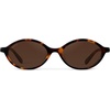 image:imageWearMe Pro WMP Eyewear  Womens Trendy Oval Sunglasses Small Retro Frame 90s Y2K Style Perfect for Everyday WearBrown Tortoise  Dark Brown Lens