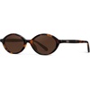 image:imageWearMe Pro WMP Eyewear  Womens Trendy Oval Sunglasses Small Retro Frame 90s Y2K Style Perfect for Everyday WearBrown Tortoise  Dark Brown Lens