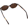 image:imageWearMe Pro WMP Eyewear  Womens Trendy Oval Sunglasses Small Retro Frame 90s Y2K Style Perfect for Everyday WearBrown Tortoise  Dark Brown Lens