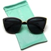 image:imageWearMe Pro Womens Cat Eye Mirrored Reflective Lenses Oversized Cateyes Sunglasses