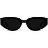 image:imageWearMe Pro Womens CatEye Sunglasses Flat Lens Acetate Frame AntiReflectiveBlack  Triple Black Lens