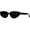 image:imageWearMe Pro Womens CatEye Sunglasses Flat Lens Acetate Frame AntiReflectiveBlack  Triple Black Lens