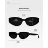 image:imageWearMe Pro Womens CatEye Sunglasses Flat Lens Acetate Frame AntiReflectiveBlack  Triple Black Lens