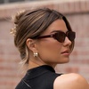 image:imageWearMe Pro Womens CatEye Sunglasses Flat Lens Acetate Frame AntiReflectiveBlack Cherry Red  Dark Brown Lens