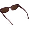 image:imageWearMe Pro Womens CatEye Sunglasses Flat Lens Acetate Frame AntiReflectiveBlack Cherry Red  Dark Brown Lens
