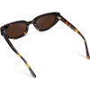 image:imageWearMe Pro Womens CatEye Sunglasses Flat Lens Acetate Frame AntiReflectiveBrown Tortoise  Dark Brown Lens