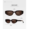 image:imageWearMe Pro Womens CatEye Sunglasses Flat Lens Acetate Frame AntiReflectiveBrown Tortoise  Dark Brown Lens