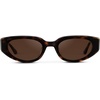 image:imageWearMe Pro Womens CatEye Sunglasses Flat Lens Acetate Frame AntiReflectiveBrown Tortoise  Dark Brown Lens