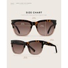 image:imageWearMe Pro Womens Large Square Sunglasses Bold Thick Frame Winged Browline amp Polarized LensesCrystal Brown Tortoise Frame  Brown Gradient Lens