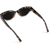 image:imageWearMe Pro Womens Oval Cat Eye Sunglasses Vintage Slim Frame Gradient UV Protection LensesCrystal Brown Tortoise  Black Lens