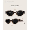 image:imageWearMe Pro Womens Oval Cat Eye Sunglasses Vintage Slim Frame Gradient UV Protection LensesCrystal Brown Tortoise  Black Lens