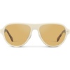 image:imageWearMe Pro Womens Polarized Aviator Sunglasses  Rounded Style for Tennis amp Pickleball  AntiGlare Lens Flattering FitIvory Tortoise  Yellow Tinted Lens