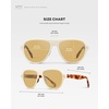 image:imageWearMe Pro Womens Polarized Aviator Sunglasses  Rounded Style for Tennis amp Pickleball  AntiGlare Lens Flattering FitIvory Tortoise  Yellow Tinted Lens