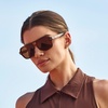 image:imageWearMe Pro Womens Polarized Aviator Sunglasses  Sport Style for Tennis amp Pickleball  AntiGlare Lens Wide CoverageBrown Tortoise  Dark Brown Lens