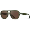 image:imageWearMe Pro Womens Polarized Aviator Sunglasses  Sport Style for Tennis amp Pickleball  AntiGlare Lens Wide CoverageOlive Green  Brown Lens