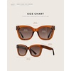image:imageWearMe Pro Womens Polarized Large Square Sunglasses Subtle Cat Eye Corners Thick Frame amp Modern AestheticsCrystal Chestnut Brown Frame  Brown Lens