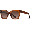 image:imageWearMe Pro Womens Polarized Large Square Sunglasses Subtle Cat Eye Corners Thick Frame amp Modern AestheticsCrystal Chestnut Brown Frame  Brown Lens