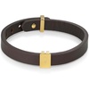 image:imageWMP Eyewear  Mens 25mm Thick Leather Bracelet  Stainless Steel Adjustable Wrap Bracelet HighPolish Finish Hypoallergenic