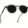 image:imageWMP Eyewear  Mens Modern Geometric P3 Round Retro Polarized Sunglasses Lightweight Acetate Frame Premium UV ProtectionCrystal Agave Green  Triple Black Lens