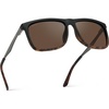 image:imageWMP Eyewear  Mens Polarized Flat Top Square SunglassesMatte Black Tortoise Frame  Brown Lens