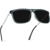image:imageWMP Eyewear  Mens Polarized Flat Top Square SunglassesStone Blue  Triple Black Lens
