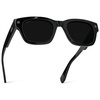image:imageWMP Eyewear  Mens Polarized Rectangular Sunglasses Thick Acetate Frame Modern StyleBlack  Triple Black Lens