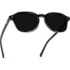 image:imageWMP Eyewear  Mens Polarized Retro Sunglasses  Classic Geometric Square Style Acetate Frame Keyhole BridgeBlack  Triple Black Lens