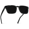 image:imageWMP Eyewear  Mens Polarized Square Sunglasses Thick Acetate Frame Modern Style UV400 ProtectionBlack  Triple Black Lens