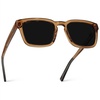 image:imageWMP Eyewear  Mens Polarized Square Sunglasses Thick Acetate Frame Modern Style UV400 ProtectionCrystal Brown  Triple Black Lens