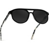 image:imageWMP Eyewear  Unisex Polarized Aviator Sunglasses Modern Double Bridge AntiReflective Lenses Lightweight Acetate FrameBlack Beige Tortoise Frame  Black Lens