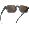 image:imageWearMe Pro  Mens Polarized Sunglasses Narrow Geometric Frame Rectangular Lenses Round Rivets Injected Metal CoreCrystal Stone Blue  Brown Lens
