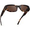 image:imageWearMe Pro  Womens Chunky Narrow Rectangular Sunglasses  Polarized Lightweight Acetate 100 UV ProtectionTortoise  Amber Lens