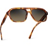 image:imageWearMe Pro  Womens Polarized Aviator Sunglasses Acetate Frame amp Trendy Sleek Double BridgeSaddlewood Tortoise  Grey Brown Gradient Lens